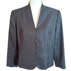 Laura Scott Black Blazer/Jacket - Women's Size 14 Petite